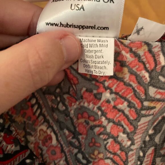 Made in Portland! Hubris/Rita Hudson Cowl Neck paisley Dress (XXL) - Picture 3 of 3